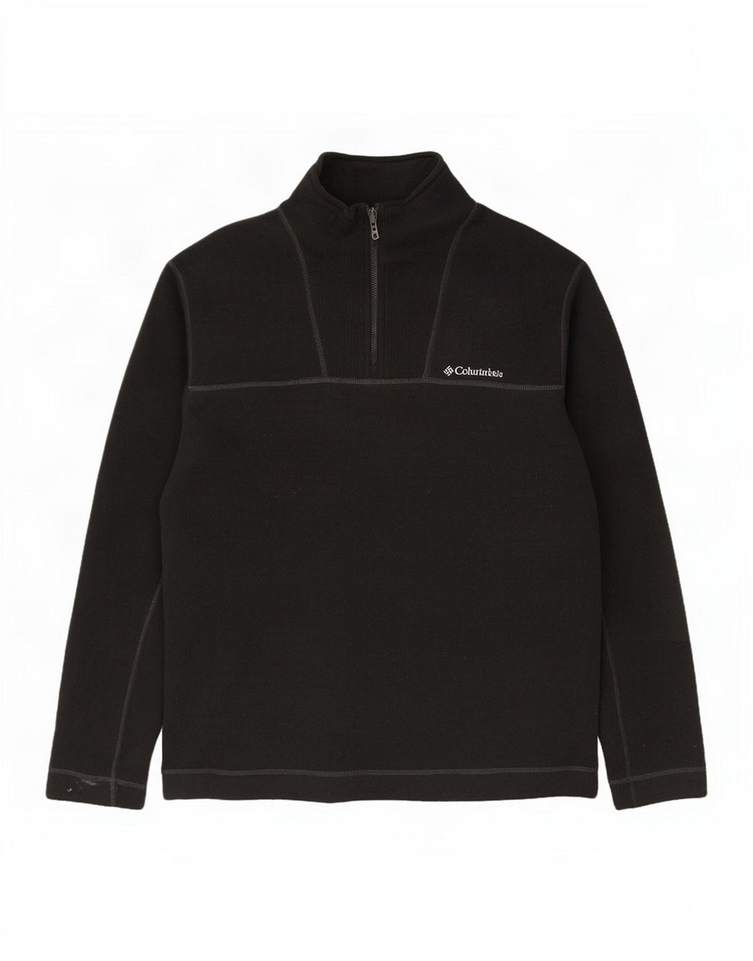 Columbia Pull à col zippé pour homme Large Noir Polyester