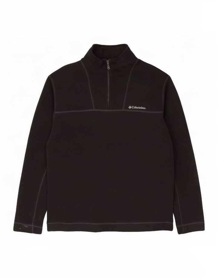 Columbia Pull à col zippé pour homme Large Noir Polyester