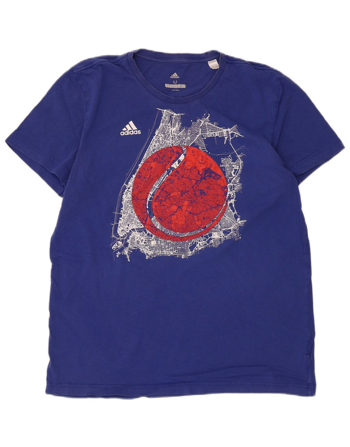 Adidas T-Shirt Graphique Homme Bleu Moyen