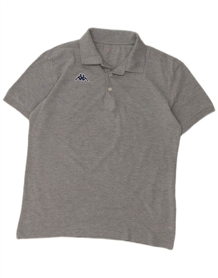 KAPPA Polo Homme Gris Moyen Coton