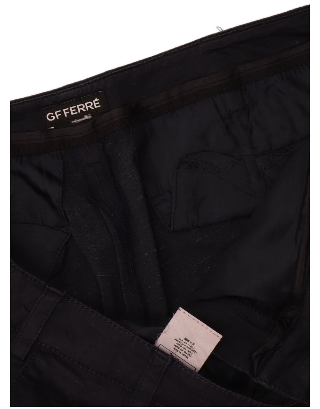 Gianfranco Ferre Short Chino Femme W34 Large Bleu Marine Soie