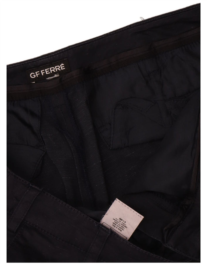 Gianfranco Ferre Short Chino Femme W34 Large Bleu Marine Soie