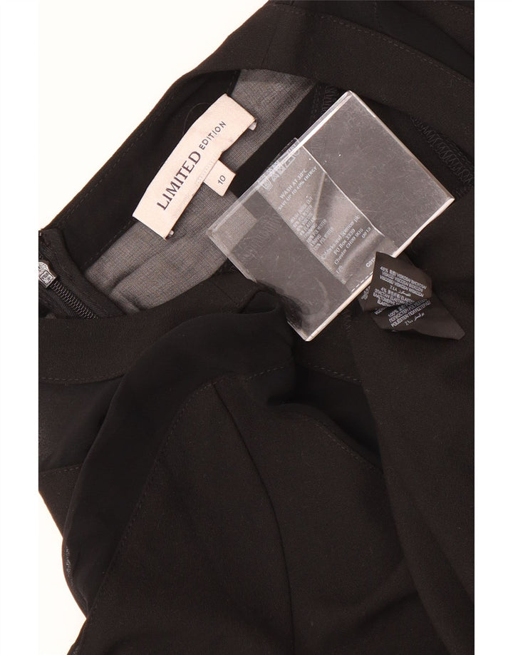 Marks & Spencer Robe droite à manches 3/4 pour femme UK 10 Small Noir Polyester