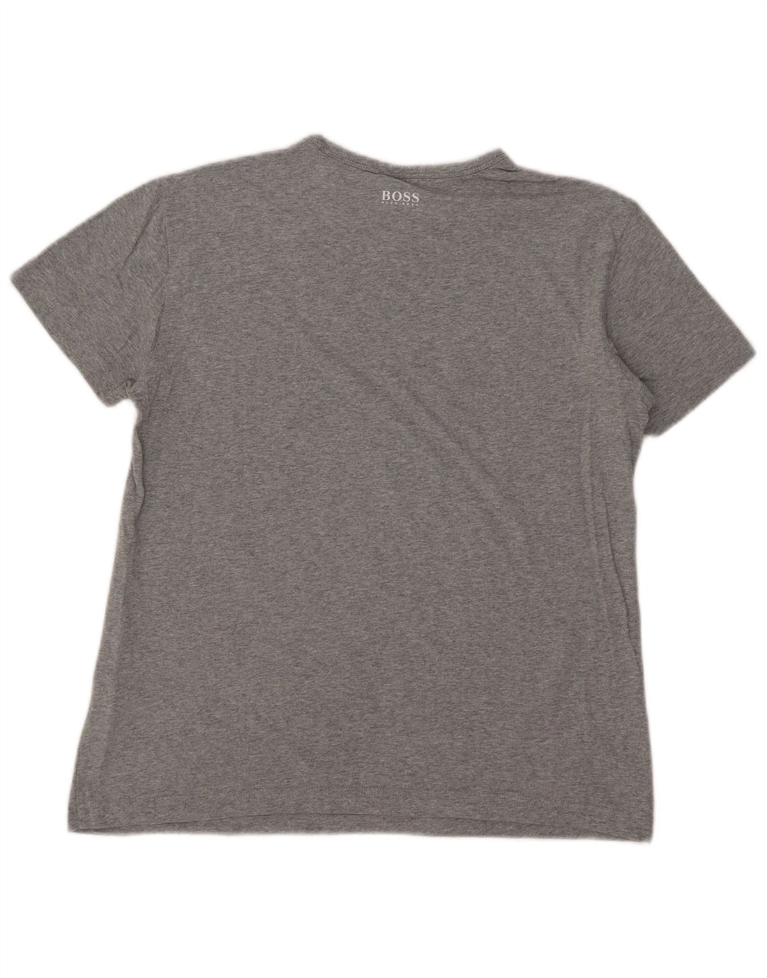Hugo Boss Homme T-Shirt Top Petit Gris Coton
