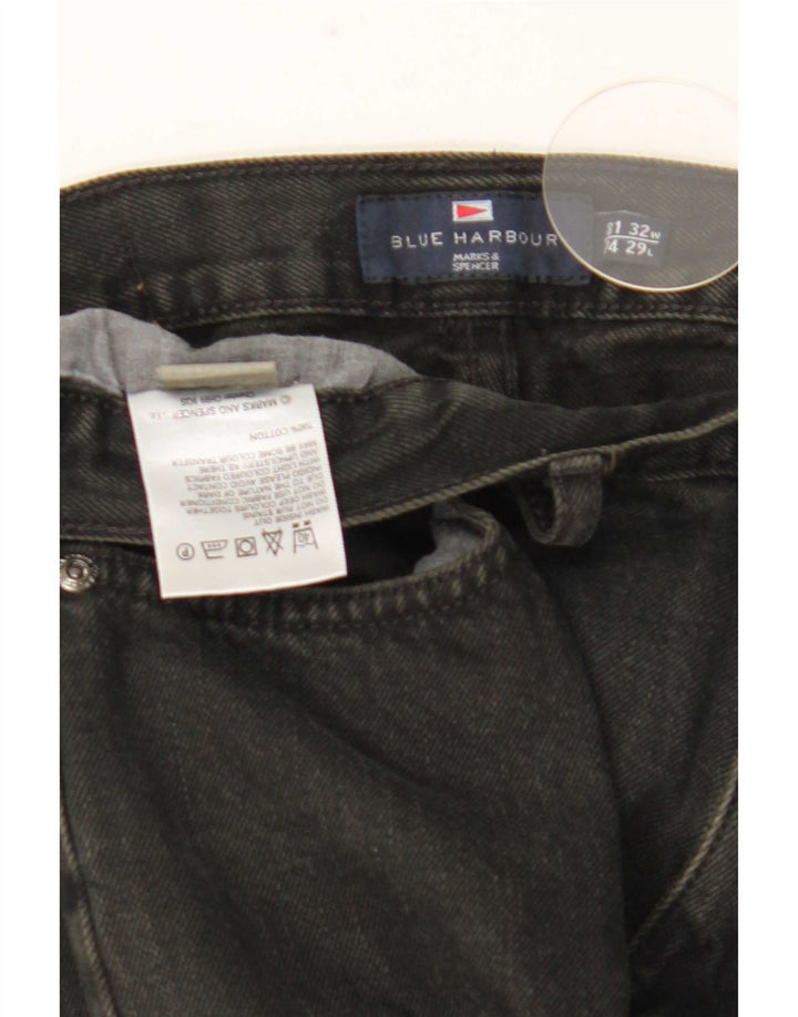 Marks & Spencer Jean droit Blue Harbor homme W32 L29 coton noir