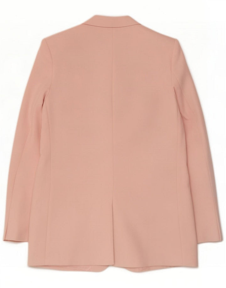 Zara Veste blazer coupe décontractée à 2 boutons pour femme UK 4 XS Rose Polyester