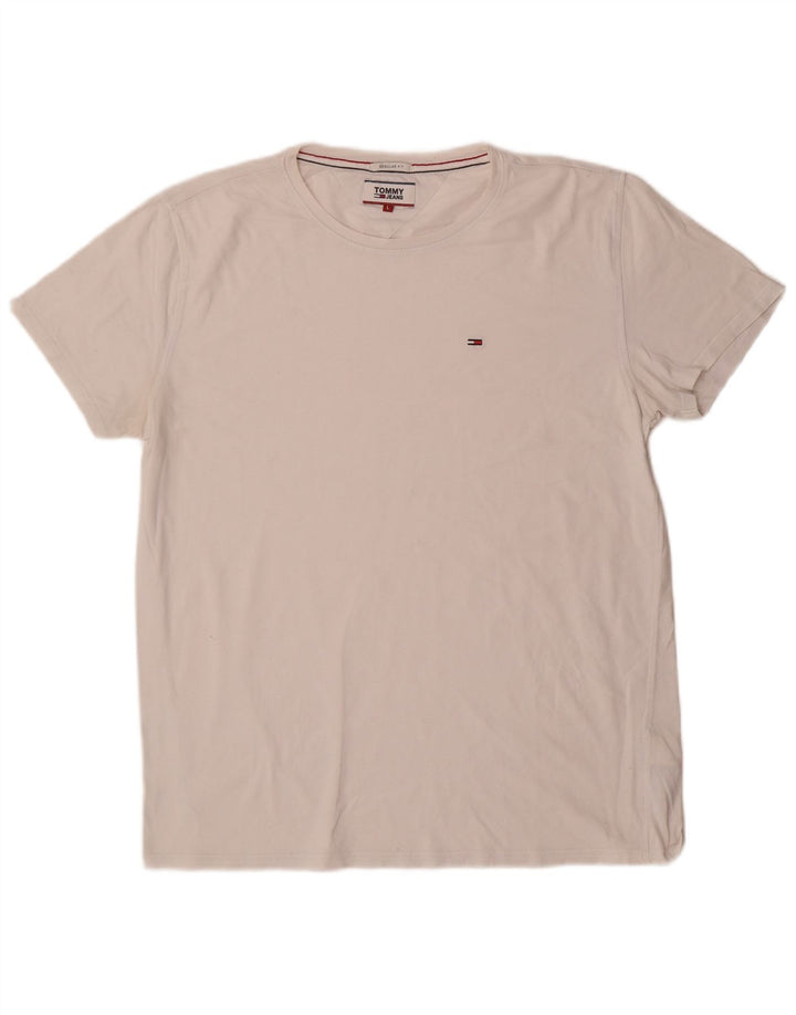 Tommy Hilfiger T-shirt coupe classique pour hommes, grand coton blanc