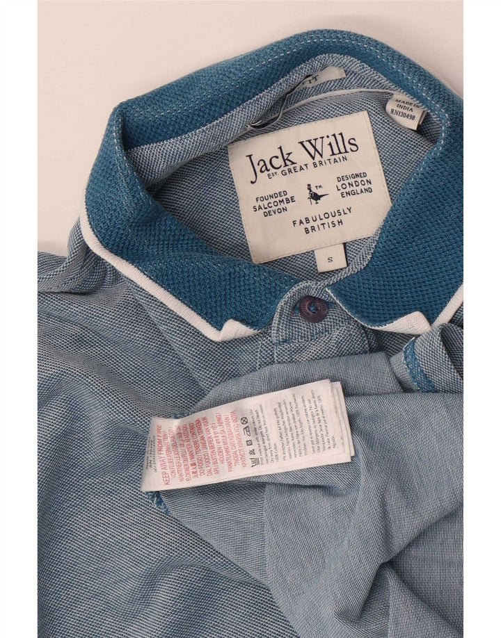 Jack Wills Polo Homme Petit Bleu Rayé Coton