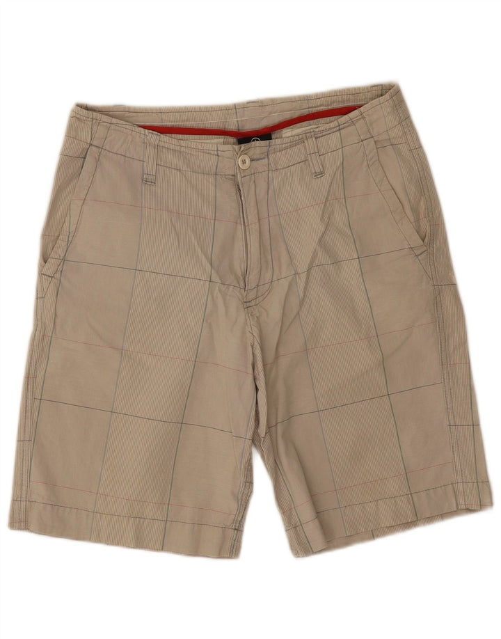 Converse Short Chino Homme Petit W28 Beige à Carreaux Coton