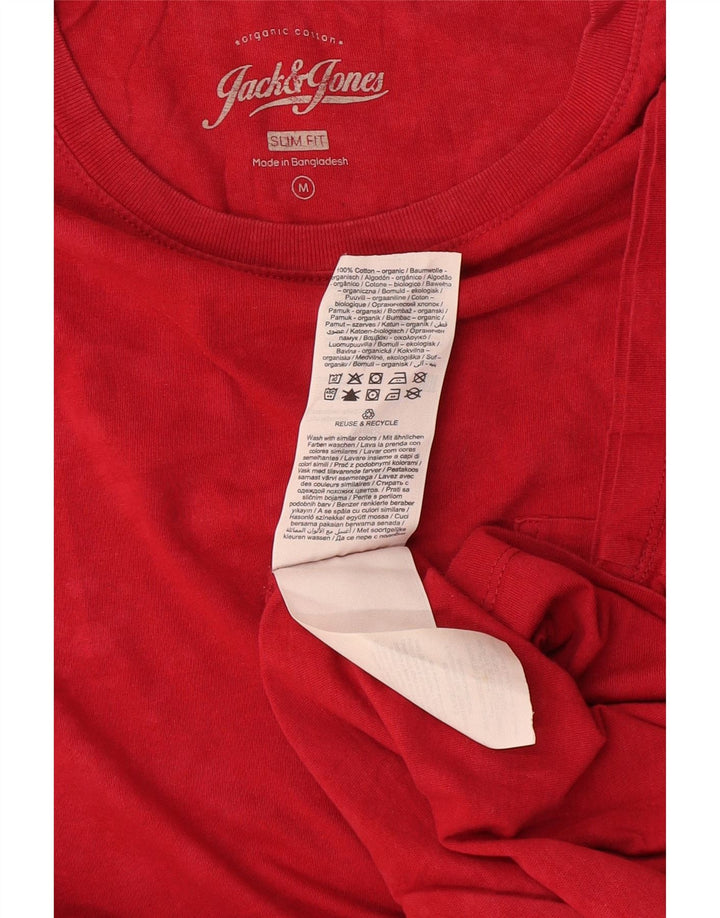 Jack & Jones T-Shirt Slim Fit Homme Rouge Moyen Coton