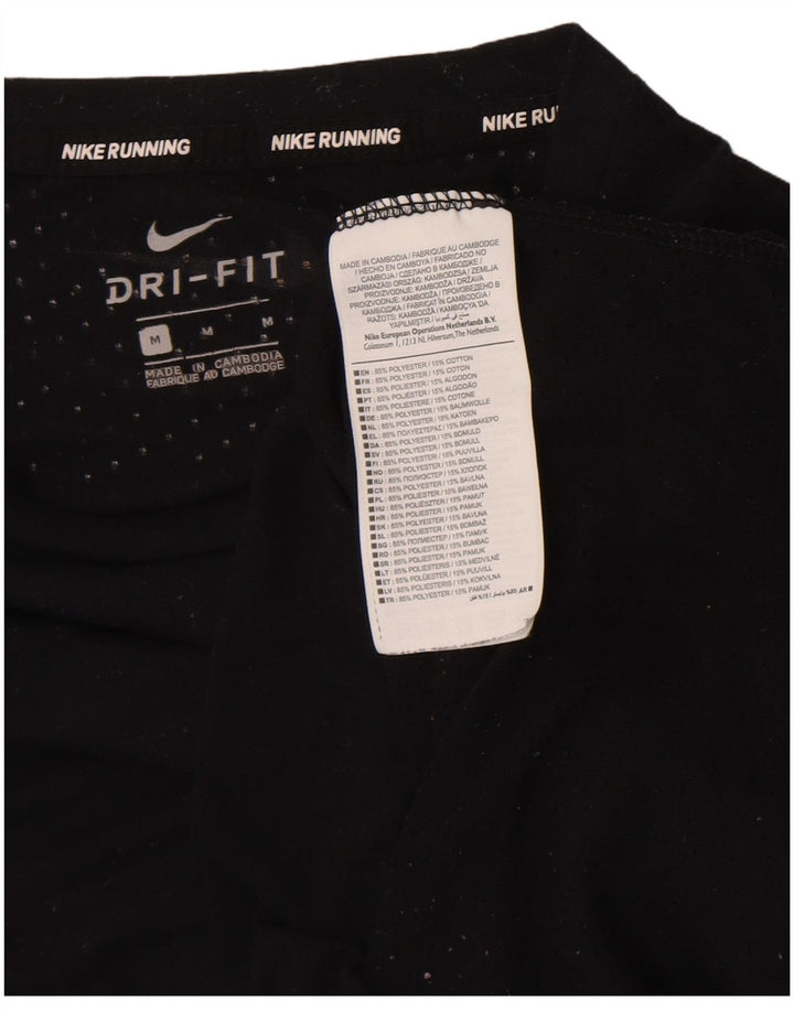 Nike Hommes Dri Fit T-Shirt Haut Noir Moyen Polyester