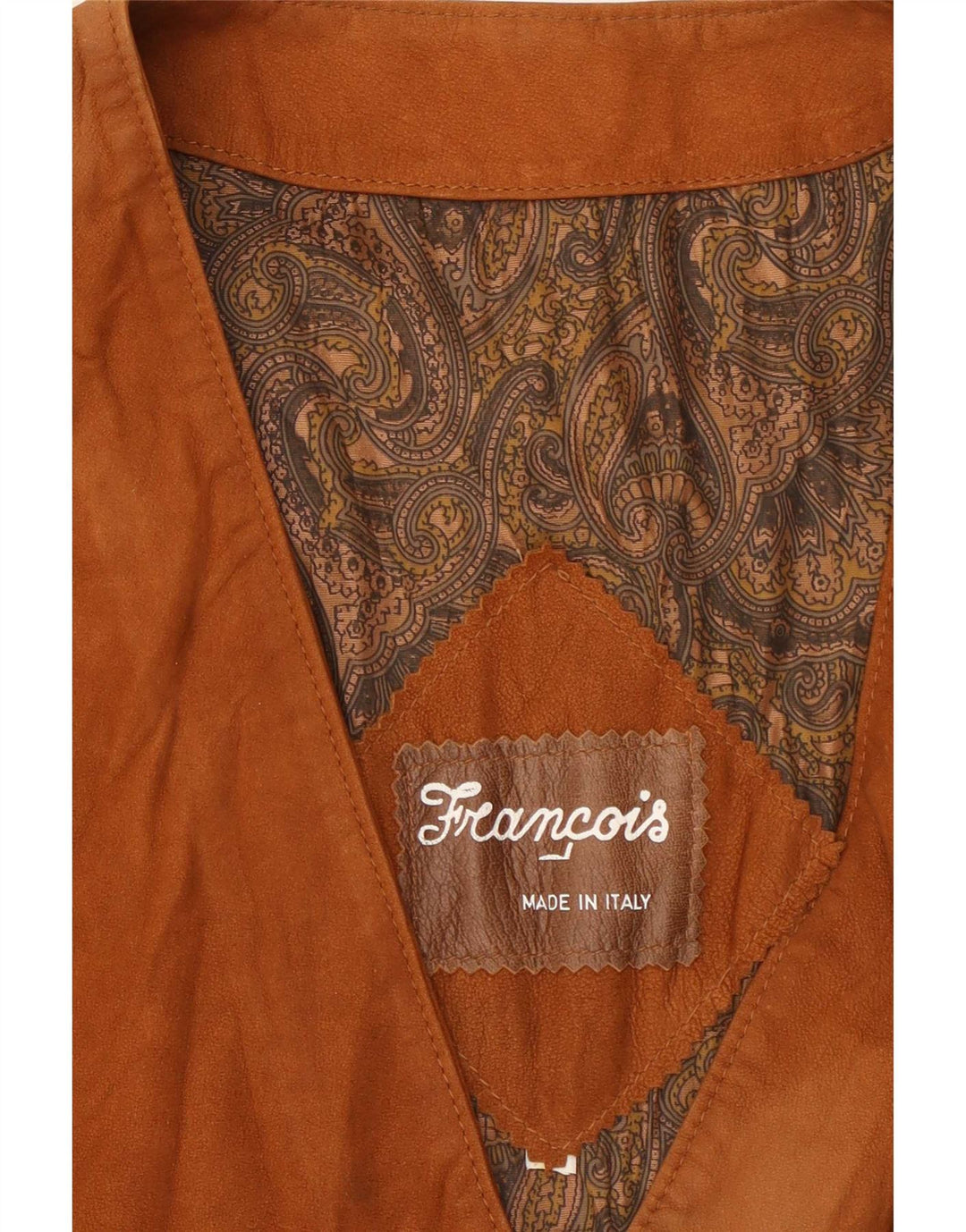 gilet en daim homme vintage XL Marron
