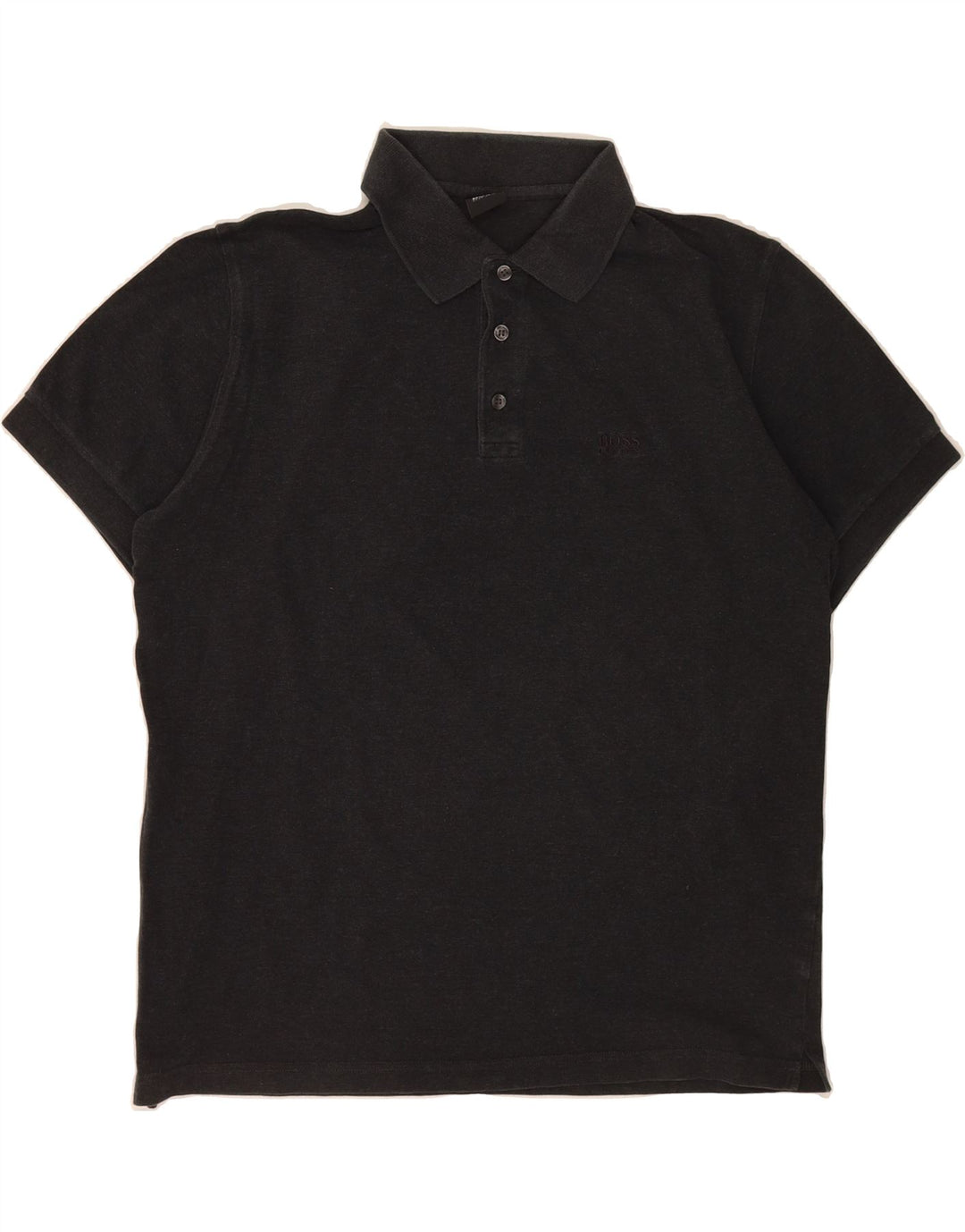 HUGO BOSS Mens Polo Shirt Large Grey Cotton Vintage Hugo Boss and Second-Hand Hugo Boss from Messina Hembry 