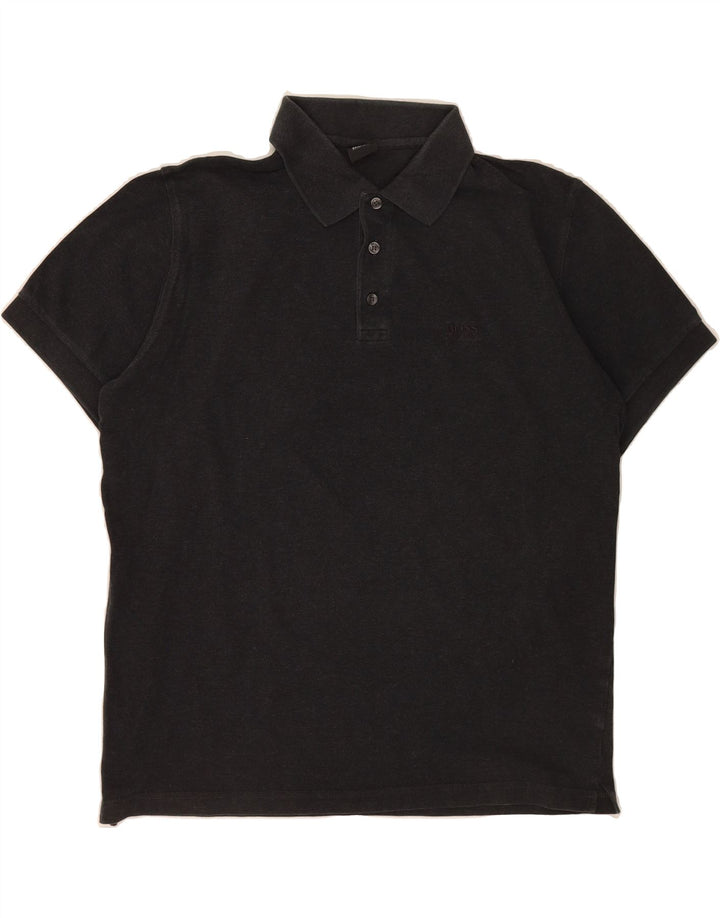 HUGO BOSS Mens Polo Shirt Large Grey Cotton Vintage Hugo Boss and Second-Hand Hugo Boss from Messina Hembry 
