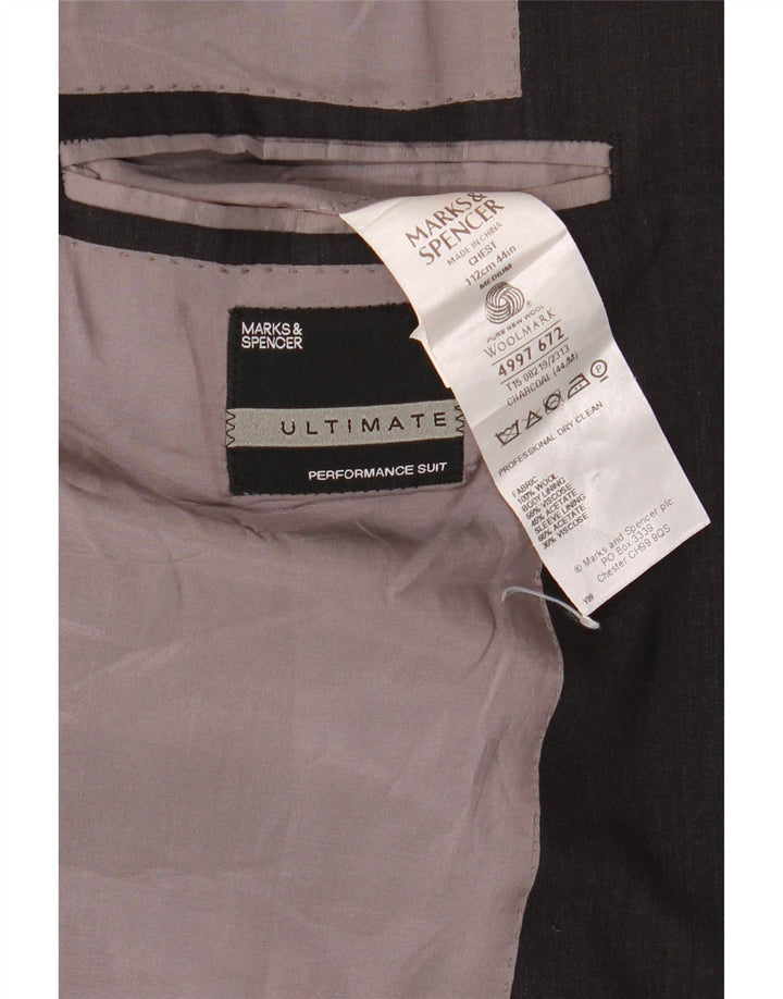 Marks & Spencer Veste blazer à 2 boutons pour homme UK 44 2XL Laine noire