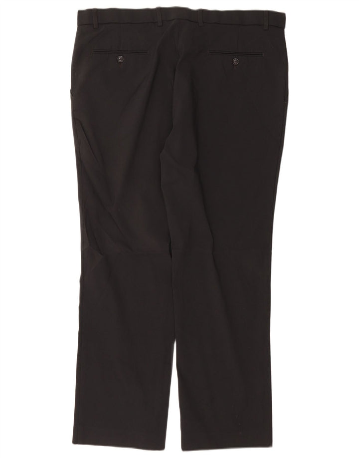 Tommy Hilfiger Pantalon décontracté droit pour homme W38 L30 Rayonne noire