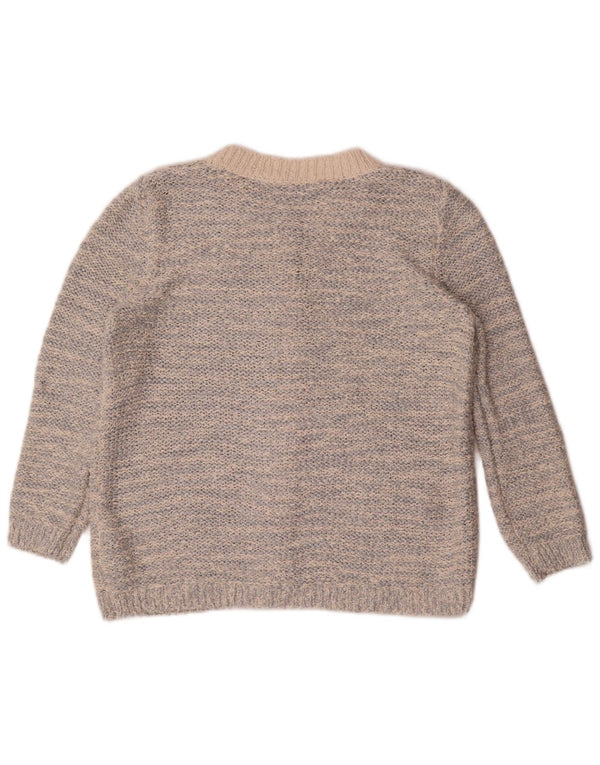 Marks & Spencer Pull cardigan à manches 3/4 pour femme UK 14 Large Bleu Coton