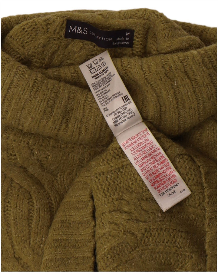 Marks & Spencer Pull col roulé pour femme UK 14 Acrylique kaki moyen