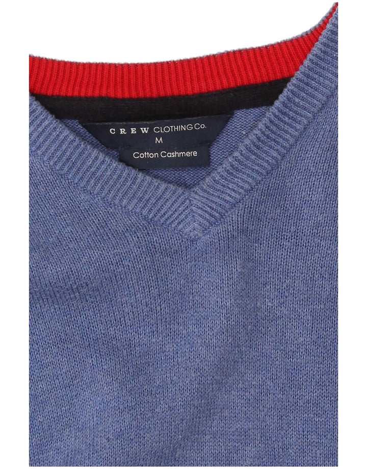 Crew Clothing Pull col V Homme Bleu Moyen Coton