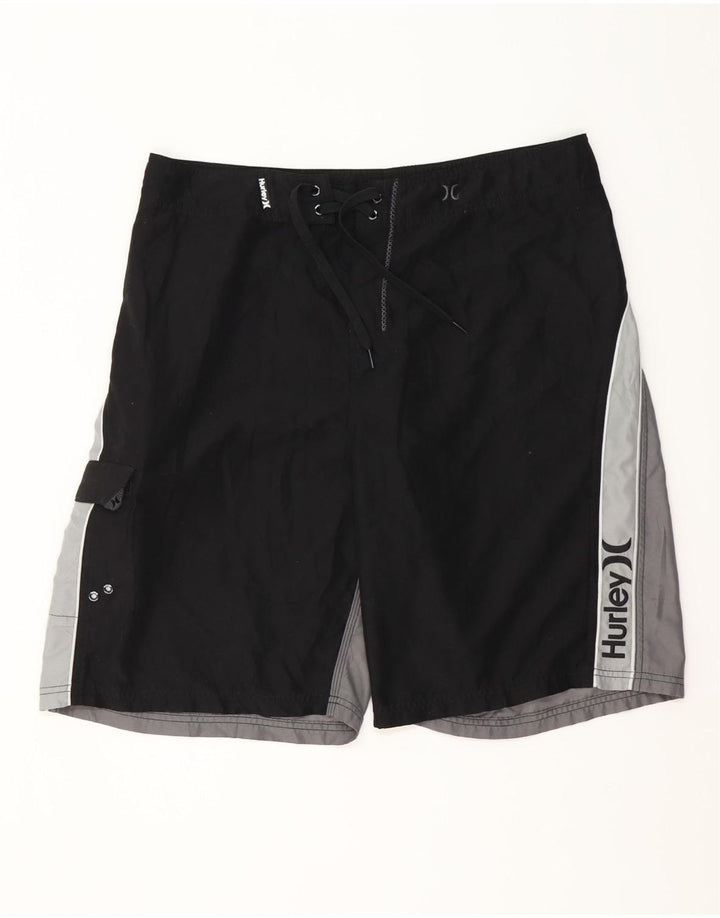 Hurley Short de Bain Graphique Homme Large Noir Polyester Colorblock