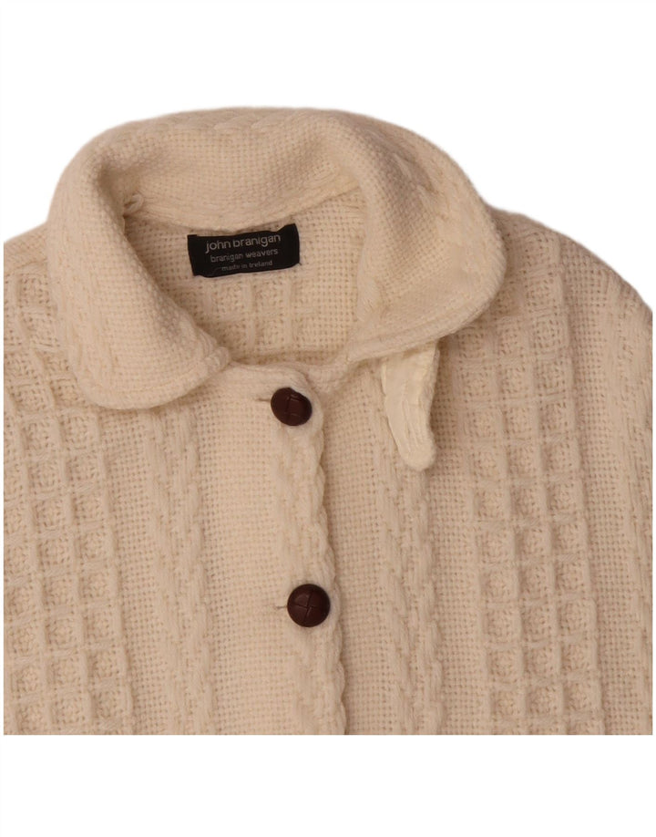 JOHN BRANIGAN Pull Poncho Femme Taille Unique Blanc Cassé