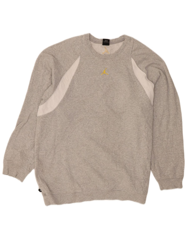 Jordan Sweat-shirt pour homme en coton color block Gris 2XL