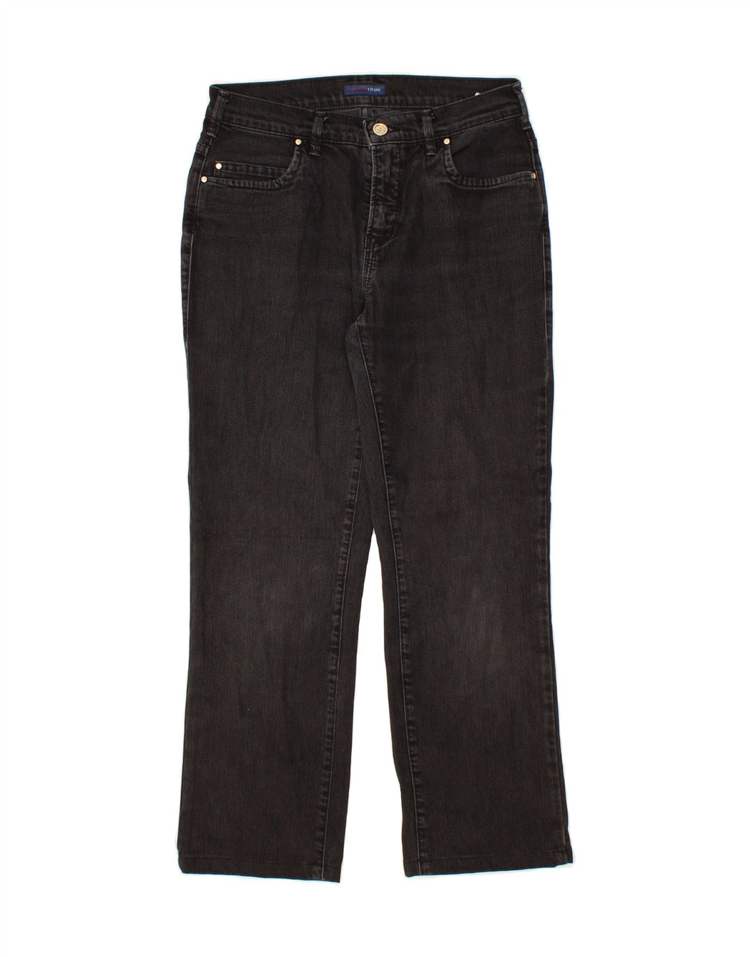 TRUSSARDI Womens Straight Jeans W26 L25  Black Cotton Vintage Trussardi and Second-Hand Trussardi from Messina Hembry 