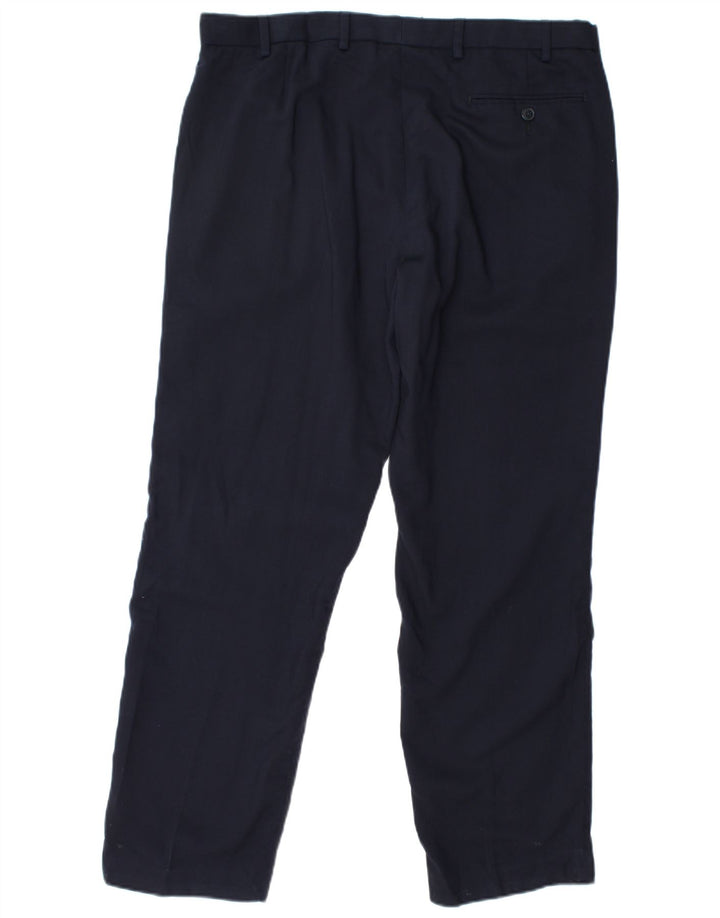 Marks & Spencer Pantalon Chino Coupe Regular Homme W36 L31 Laine Bleu Marine