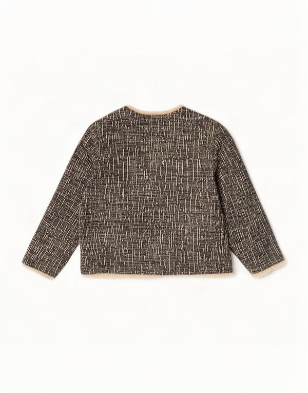 Marks & Spencer Veste blazer à manches 3/4 pour femme UK 14 Large Gris Moucheté