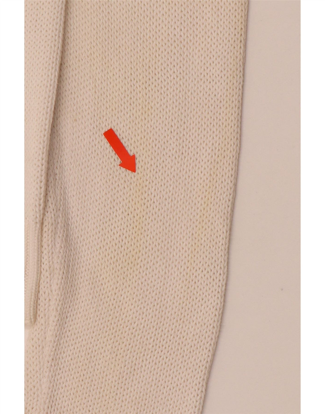 ARMANI JEANS Pull col en V pour femme UK 16 Grand coton blanc