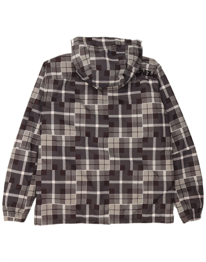 O'NEILL Veste coupe-vent à capuche pour homme UK 40 Large Gris Géométrique