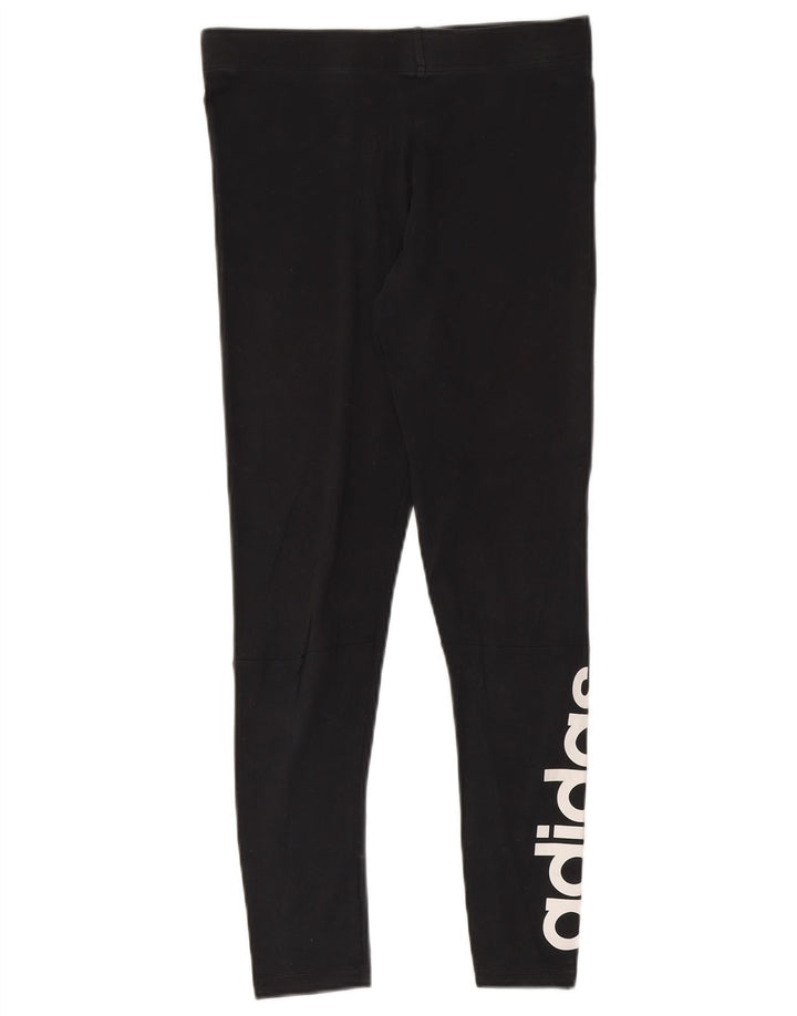 Adidas Leggings graphiques pour femmes UK 12 coton noir moyen