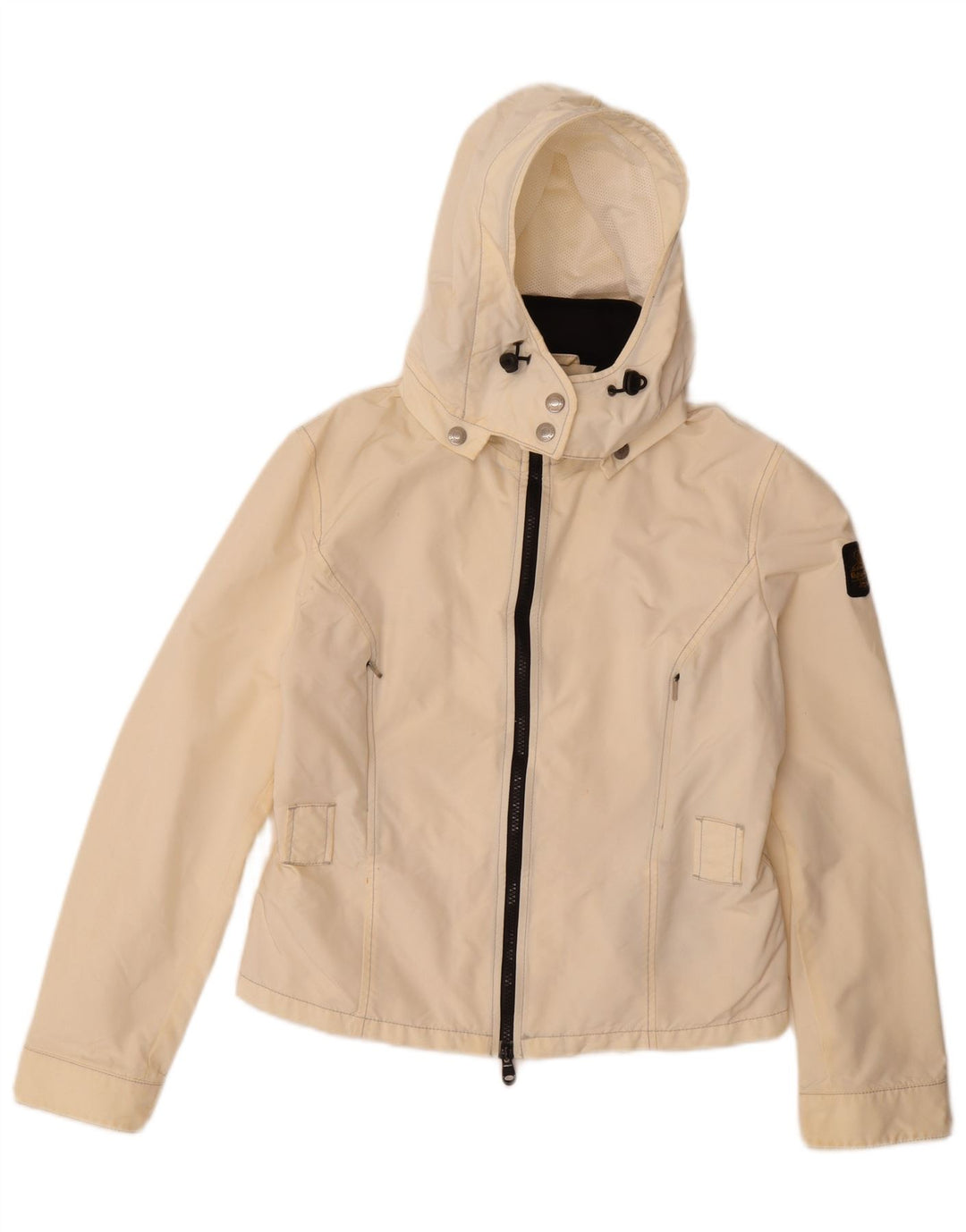 Refrigiwear Veste de pluie à capuche pour femme UK 14 Large Off White Polyamide