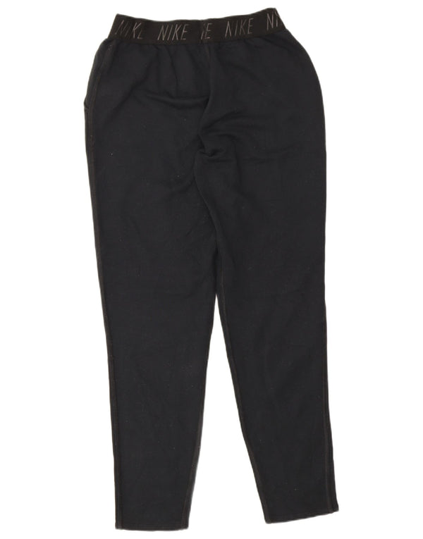 Pantalon de survêtement Nike Dri Fit Graphic pour femme UK 10 Small Noir Polyester
