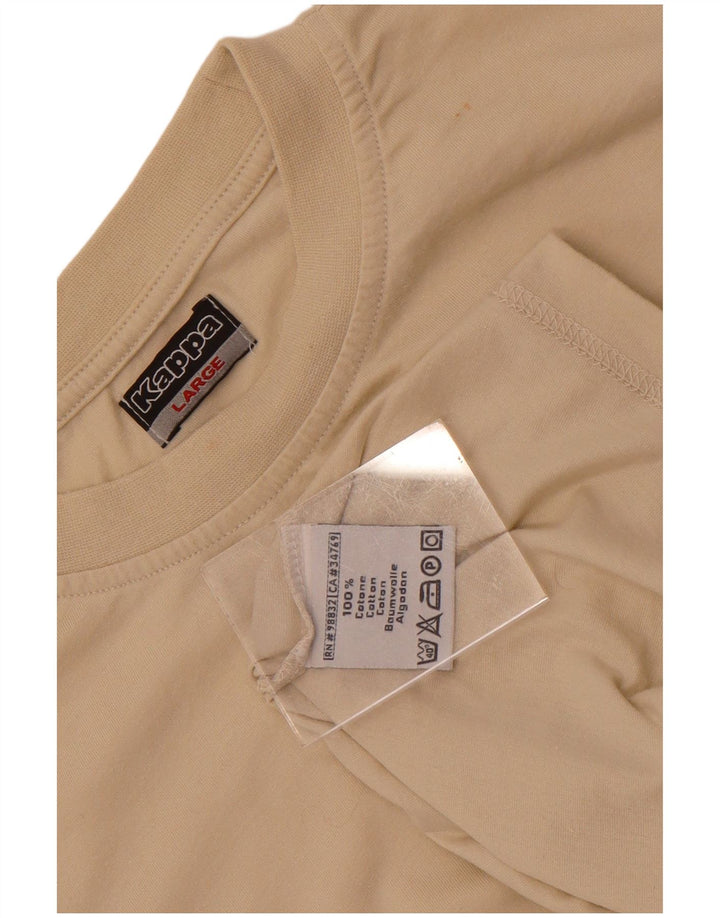 Kappa T-Shirt Homme Top Large Beige Coton