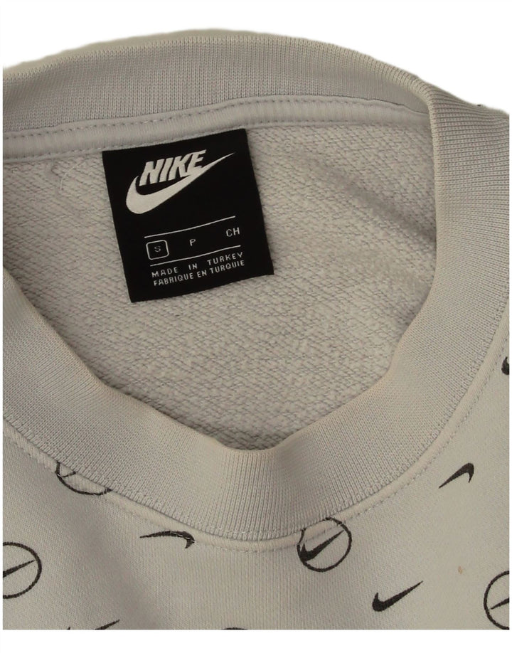 Nike Sweat-shirt court surdimensionné pour femme UK 10 Petit Gris