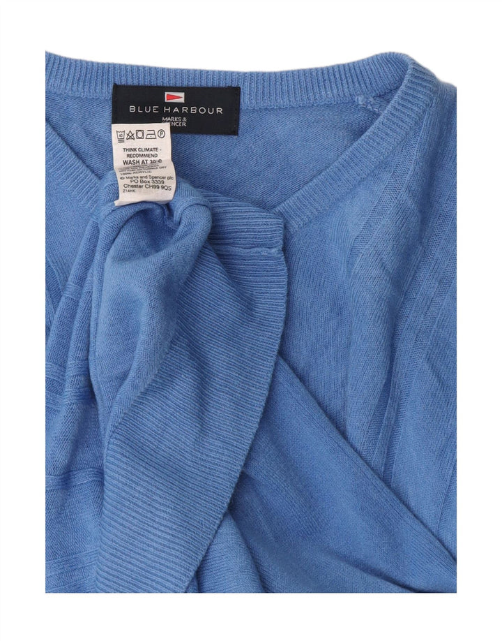 Marks & Spencer Pull à col en V Blue Harbour pour femme UK 10 Small