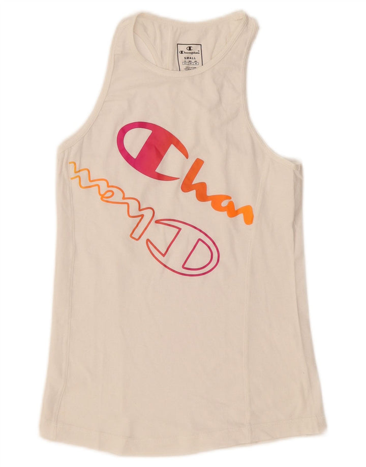 Champion Débardeur graphique pour femme UK 8 Small Blanc