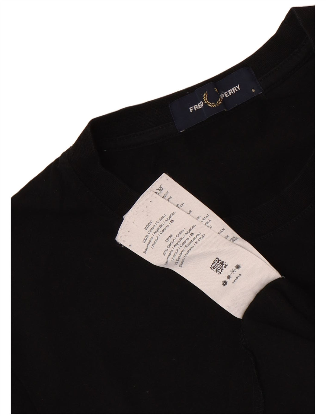 Fred Perry T-shirt graphique pour homme Petit coton noir