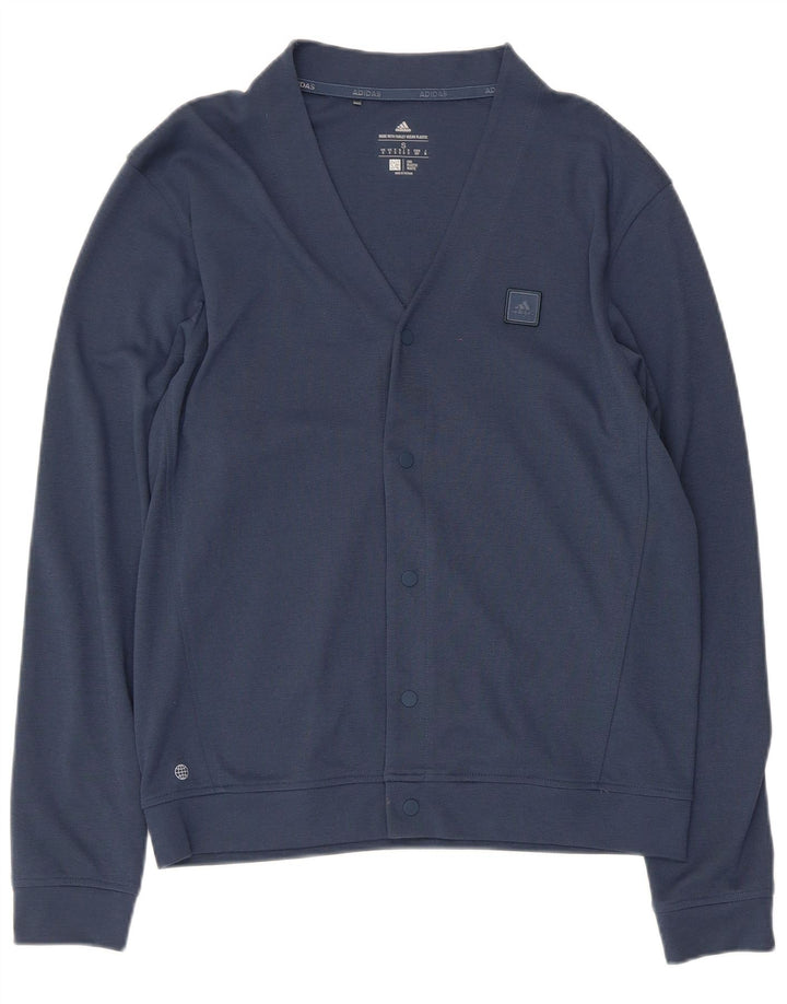 Adidas Hommes Survêtement Top Veste Petit Bleu Marine Coton