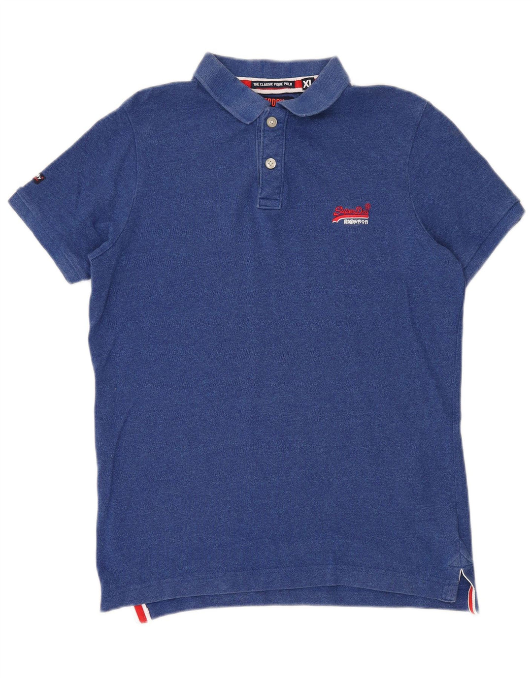 Superdry Polo Homme XL Bleu Coton