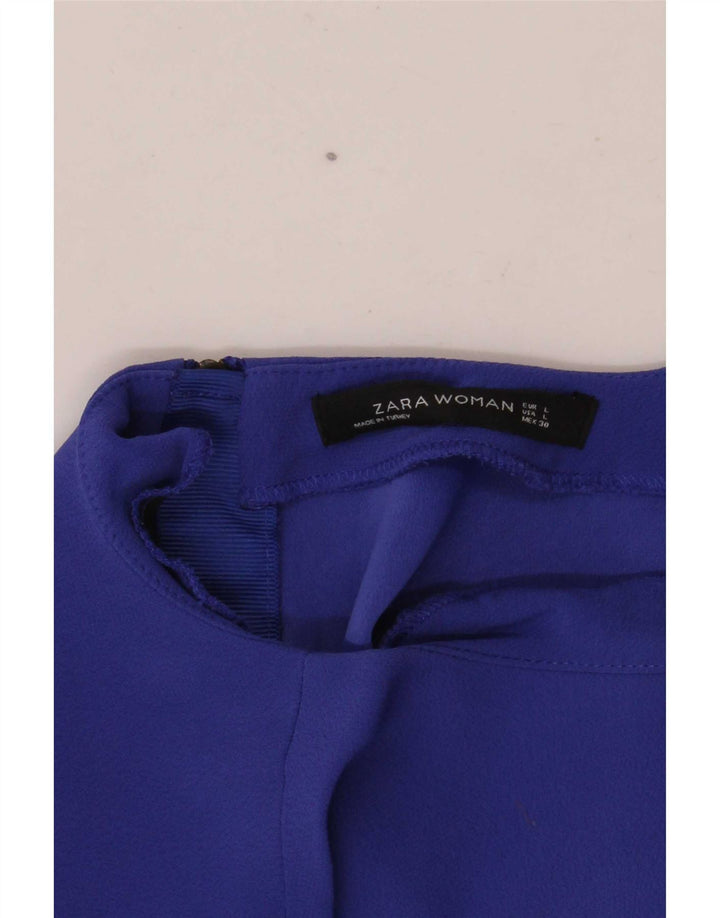Zara Chemisier surdimensionné à manches 3/4 pour femme UK 16 Large Bleu