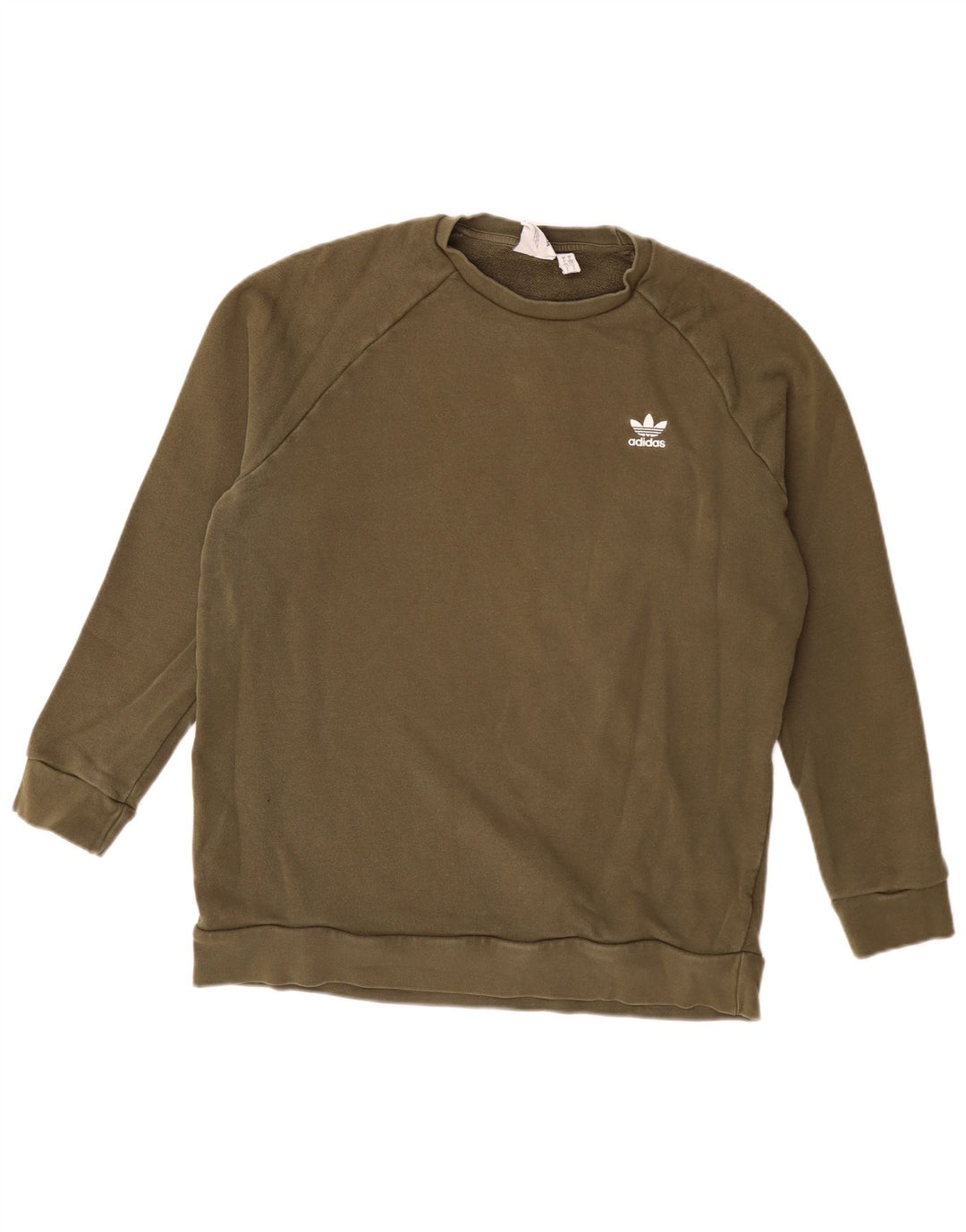 Adidas Sweat-shirt pour homme en coton kaki Taille L