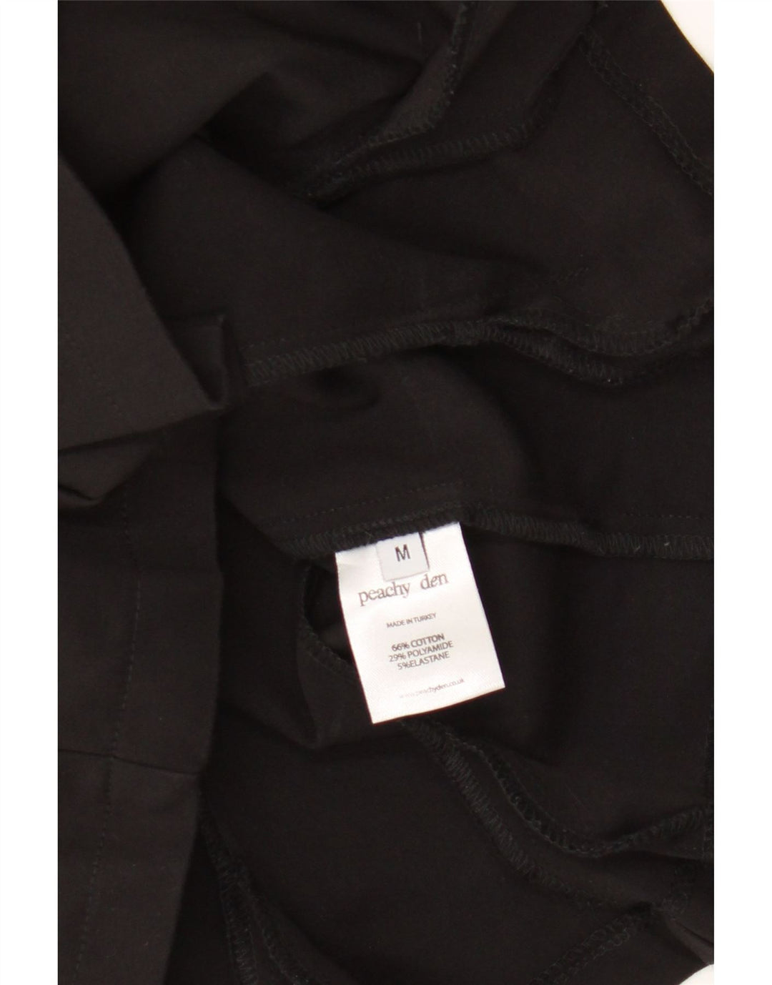 Peachy Den Femmes Crop Cami Top UK 12 Moyen Noir Coton