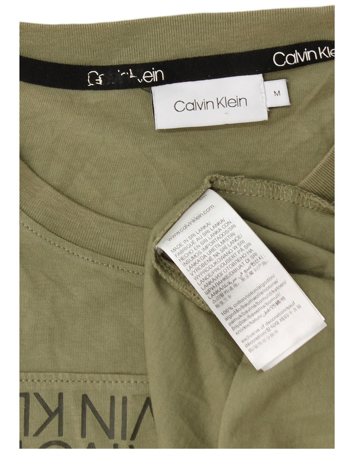 Calvin Klein T-Shirt Graphique Homme Kaki Moyen Coton