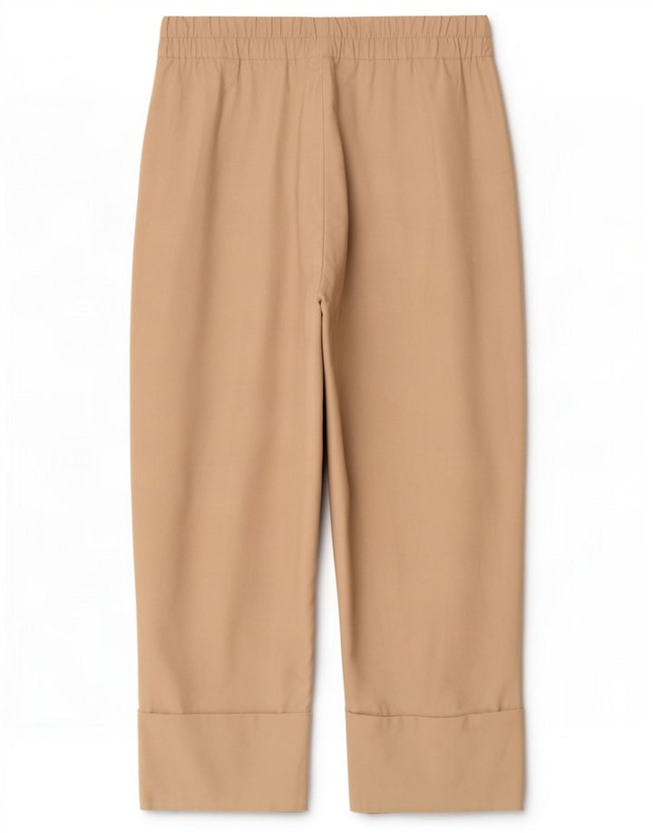 Pantalon court Zara Femme Moyen W28 L25 Beige Viscose