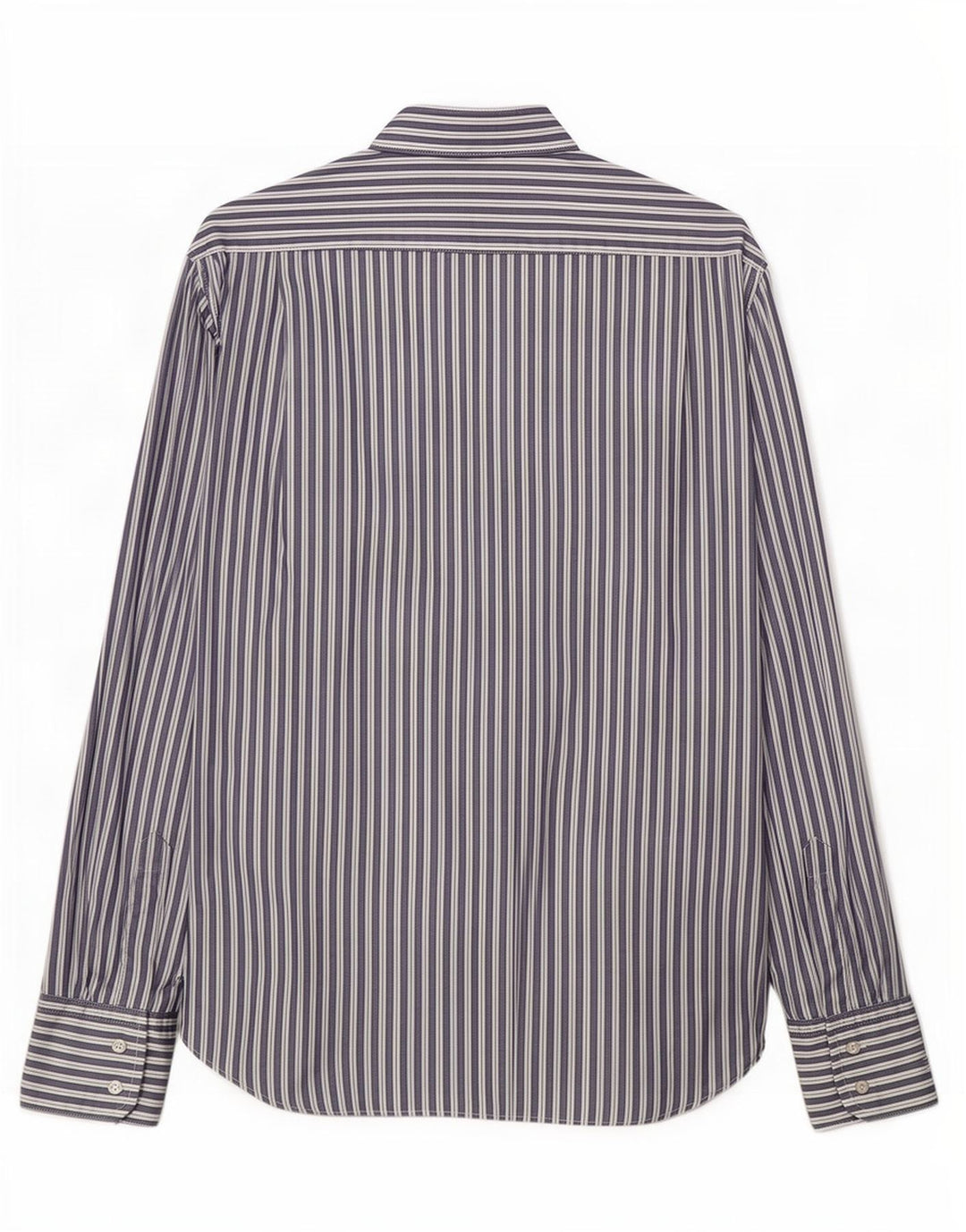 Hugo Boss Chemise en coton rayé bleu moyen