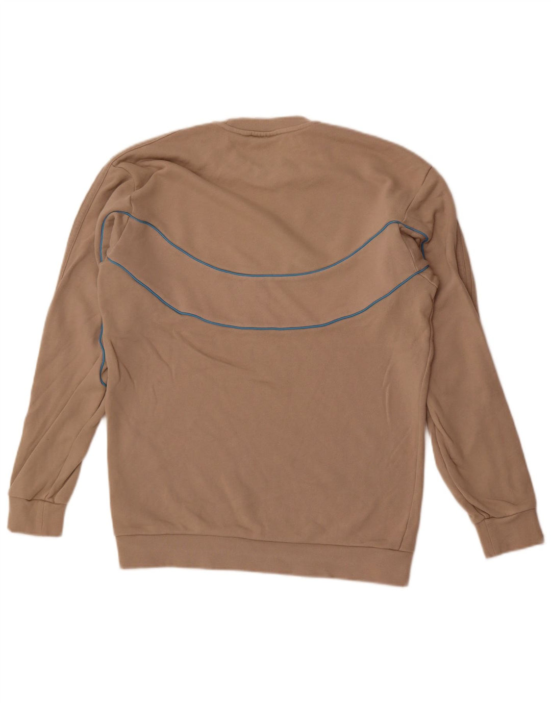 Adidas Sweat-shirt pour homme en coton beige colour block Taille S