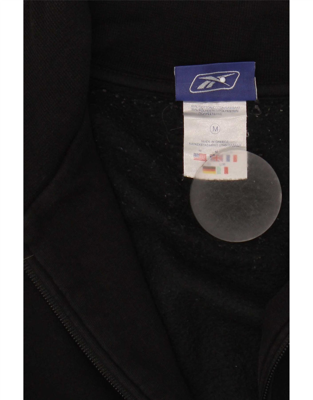Reebok Veste de Survêtement Homme Noir Moyen Coton