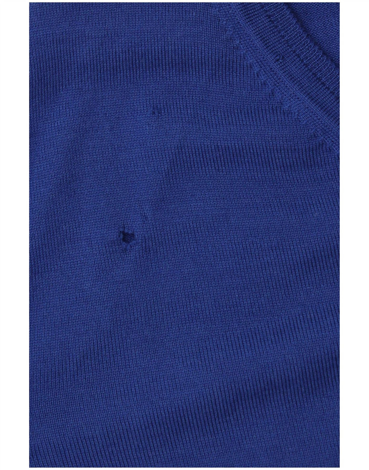 Hugo Boss Pull col V XL Bleu Laine Vierge Homme